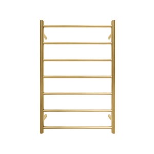 Commercial Round 7 Bars Heated Towel Rail-Brushed Gold